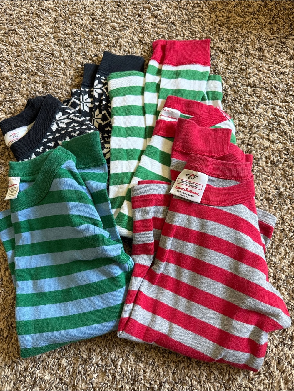 Hanna Andersson pajama tops size 6-7